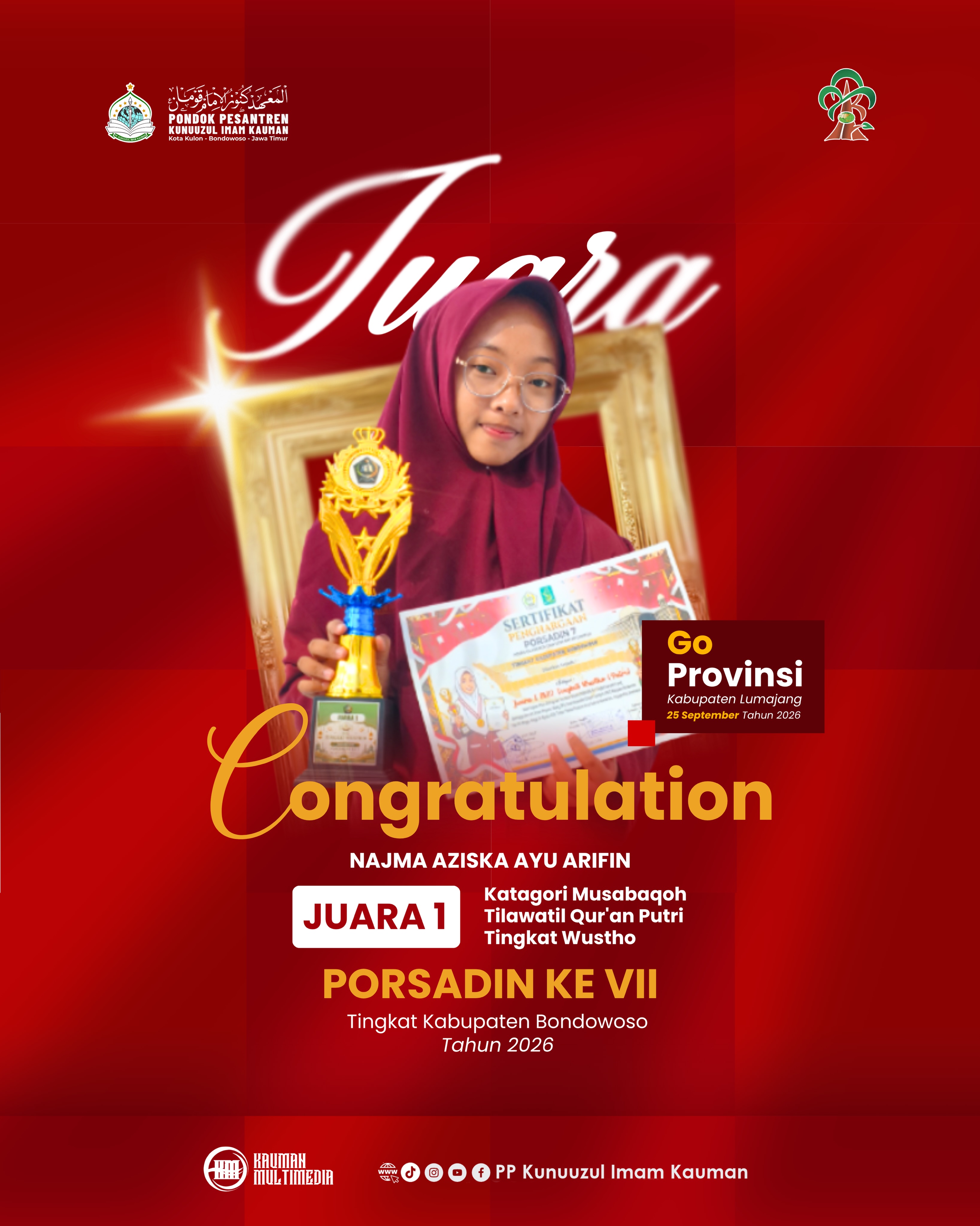 Prestasi Santri Cabang MTQ